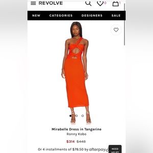 Ronny Kobo Mirabelle cut-out asymmetrical dress